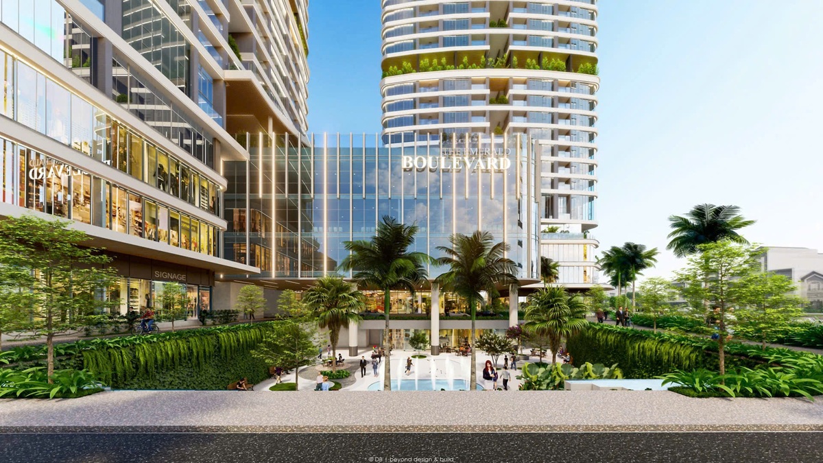 Khối đế thương mại dự án căn hộ The Emerald Boulevard