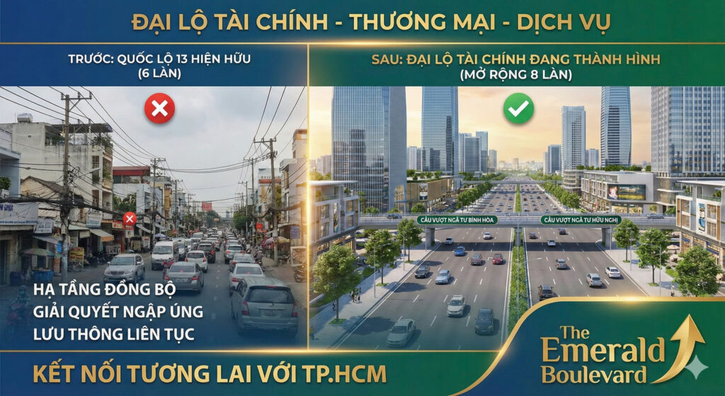 Đi làm tại TP.HCM, sống tại The Emerald Boulevard